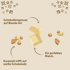 Schogetten Blonde Pure I white chocolate with caramel I 100 g I individually portioned (pack of 2)