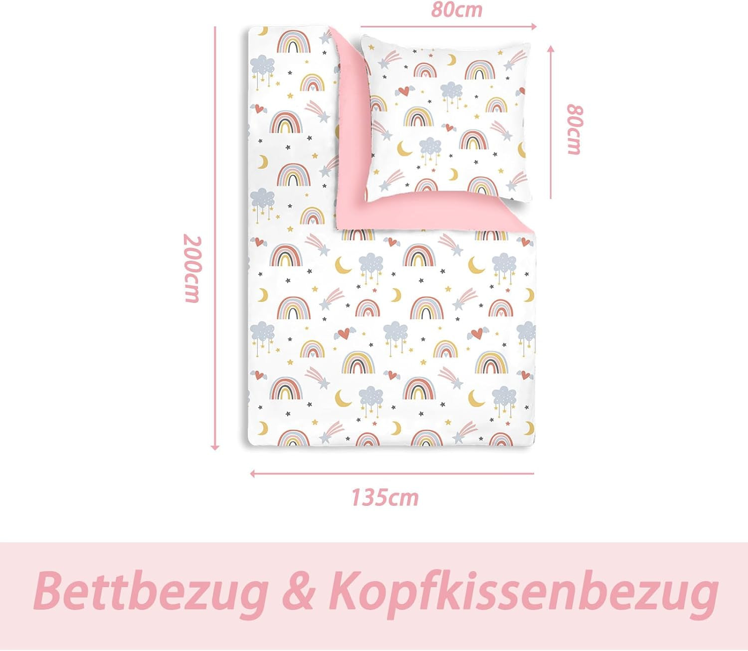 Lenjerie de pat pentru copii, Curcubeu, microfibre Lenjerie de pat - copii Naty Shop