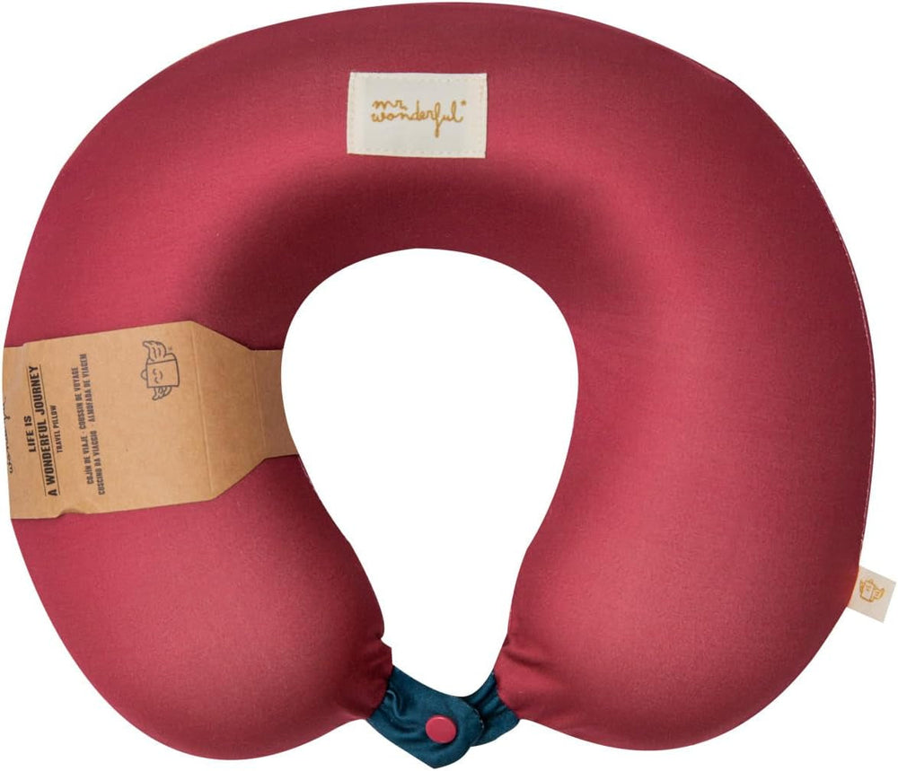 Mr. Wonderful - Pernă de călătorie - Garnet - Pernă de gât pentru călătorii - Fabricat din poliester Perne calatorie Naty Shop Titlu implicit
