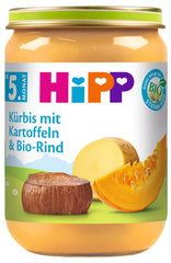 HiPP Pumpkin with Potatoes and Organic Beef 6 Pack (6 x 190g)