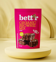 Bettr Organic Brownie Mix - Bio, Vegan Und Glutenfreie Brownies Mit Reichhaltigem Kakaogeschmack - 400 G - 15 Portionen Naty Shop