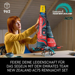 LEGO Technic Emirates Team New Zealand AC75 Racing Yacht Adult Sailboat Building Kit Gift for Men and Women Creative and Relaxing Activity 42174 Building Sets Besuche den LEGO-Store