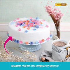 DECOCINO Rollfondant Decke Weiß – 300G – Gebrauchsfertige Fondant-Decke, Zum Eindecken & Verzieren Von Torten Und Kuchen – Glutenfrei & Vegan Glazuri si Decor Naty Shop