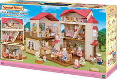 5716 Casă de oraș cu mansardă - Casă de păpuși și L5339 Living tip casă de țară - Mobilier pentru casă de păpuși, 30 x 50 cm, 1 bucată (1 pachet), fabricată din plastic