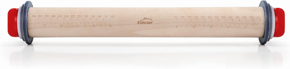 67142 Teigroller Buchenholz 34 cm with Weinring, Holz, Brown, 42 x 6 x 6 cm