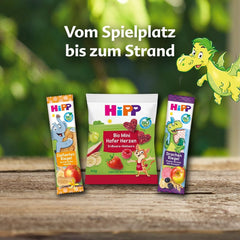 HiPP Bio Quetschie Frucht Plus Rote Früchte in Apfel Birne plus Eisen - Willi Waschbär (8 x 100g), ab 1 Jahr, 100% Fruchtpüree, ohne Zuckerzusatz, vegan, in bester Bio-Qualität