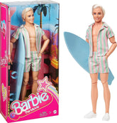 Barbie the Movie - Doll Movies Fans, Ken Doll, Collectible Doll with Surfboard and Sneakers, Movable Body, Platinum Blonde Hair, Suitable as a Gift for 3 Years Old Kids, HPJ97 Naty Shop Dolls Default Title