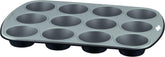 Gustosa Backform 12 Muffin Aus Stahl, Antihaftbeschichte, Für Backofen, Schwarz, 38 X 27 Cm Molds and trays for baking Naty Shop
