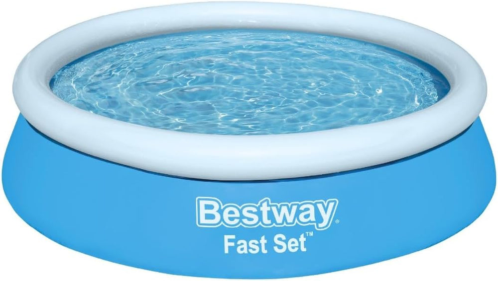 Above ground pool Bestway Fast Set without pump, Ø 183 x 51 cm, blue, round, 940 liters, TriTech material, self-assembly, safety valve, incl. repair patch
