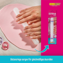 DECOCINO Ausrollstab – 3-part, approx. 23 cm long – antihaftbeschichter als Teigrolle zum Ausrollen von Marzipan, Blütenpaste, Roll-Fondant