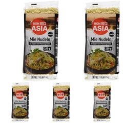 BONASIA Mie Noodles, without eggs, 250 g (pack of 5)
