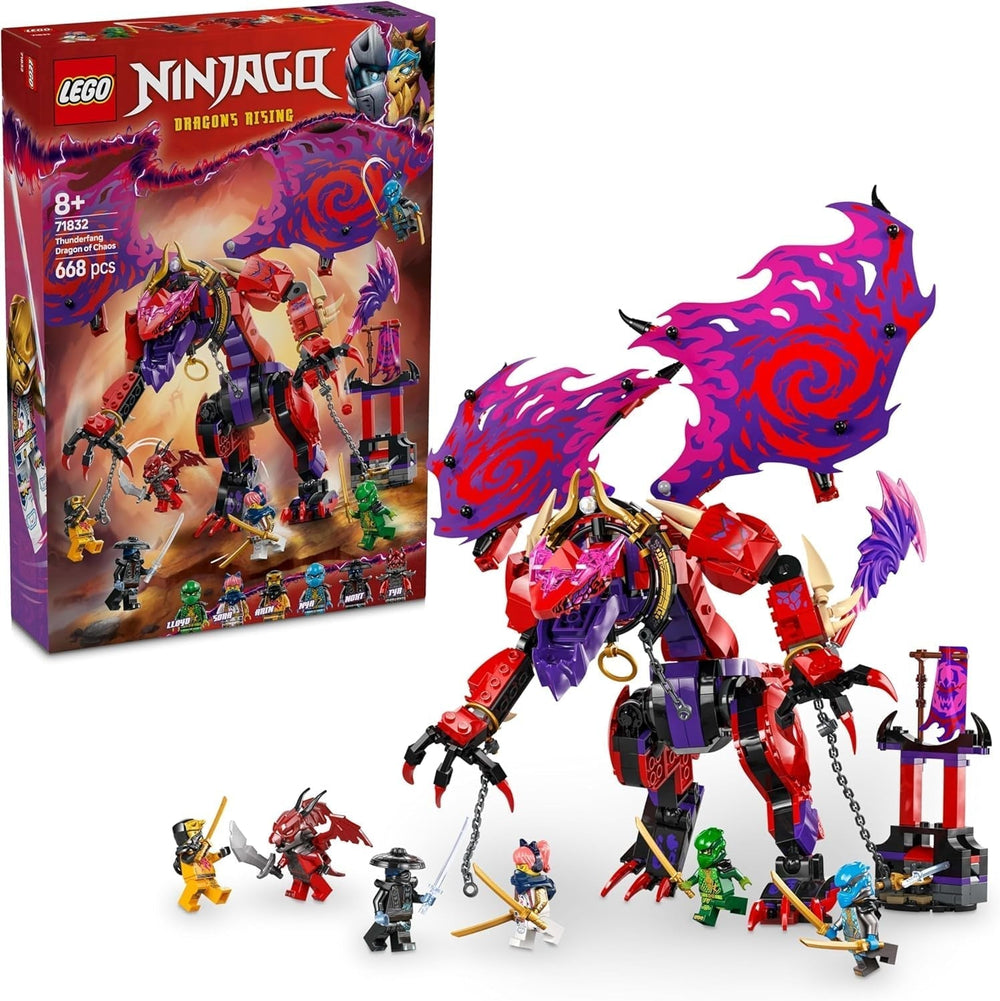 LEGO NINJAGO Chaos Dragon Thundertooth - Toy with 6 Ninja Minifigures - Role-Playing Building Set for Boys and Girls Ages 8+ - Gifts for Rise of the Dragons TV Series Fans 71832 Building Sets Beuche den LEGO-Store Default Title