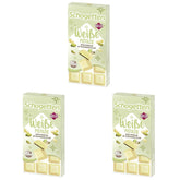 Schogetten White Pistachio | White chocolate with pistachio cream filling | 100 g | Conveniently Portioned (Pack of 3)