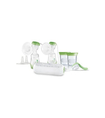 MAM - Elektrische Doppel-Milchpumpe – 2-In-1-Milchpumpe Mit 9 Intensitätsstufen Und 3 Stunden Akkulaufzeit – 2 Easy Start Anti-Colic Flaschen & 2 Vorratsdosen Inklusive – Grün Accessories Food and Breastfeeding Baby Naty Shop