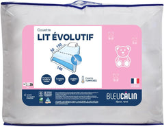 Bleu Câlin plapumă pentru copii 140X(150+50) Cm Special pentru patul copiilor, plapumă temperată extensibilă până la 140X200 Cm, lavabilă la 95°, alb Plapumi si pilote Naty Shop Unic Cuvertură extensibilă pentru pătuț - 140 X (150 + 50 Cm).