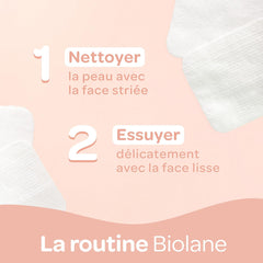 BIOLANE 12 Wet Maxi-Squares Pads - Babies - 100% Organic - 720 Cotton - for sensitive skin - Changing and Toiletry - from birth - made in France
