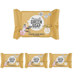 Marcel's Green Soap Hand Wet Wipes 60 Pack - Vanilla & Cherry Blossom - Plant Based - Organic