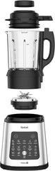 Tefal Perfectmix Cook Hochgeschwindigkeits-Standmixer, Mit Kochfunktion, 10 Auto-Programme, Heiße Und Kalte Rezepte, Abnehmbare Klingen, Inkl. Dampfkorb, Silber/Schwarz, BL83SD30 Bucatarie Naty Shop