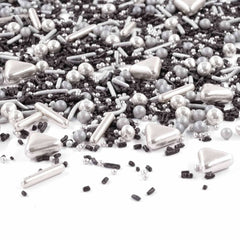 Streusel Glück Black Beauty, Mix Sprinkles Silver - Black, 90 grams Sprinkles Naty Shop 90 grams