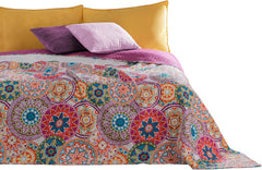 Decoking 12222 Cuvertură de pat 200X220 Cm Roz Violet Alb Colorat Antracit Cuvertură de pat Două fețe Colorat Roz Alb Violet Quilting Bibi Paturi si Cuverturi Besuche den DecoKing-Store Alb violet 200X220