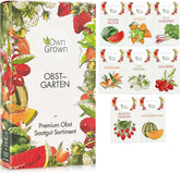 Fruit Seed Set: Premium Garden Seeds with 8 Varieties of Fruit Plants for Garden and Balcony - Watermelon Seeds, Strawberry Seeds, Gooseberries, Rhubarb and More - Fruit Seed Gift Set from OwnGrown