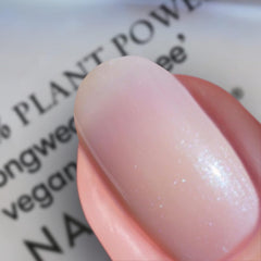 Nails Inc - GLOWING SOMEWHERE Plant Power Vegan Nail Polish - 73% Plant Based, 100% Vegan and Cruelty Free - Perfect Manicure, Sparkling Pearl - For Eco-Friendly Nail Art