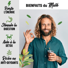ORIGEENS BIO YERBA MATE TEA 200G - Originalul I Bio Yerba Mate neprÄjitÄ, frunze, fÄrÄ tulpini, praf Èi firimituri I BÄuturÄ energizantÄ Èi detoxifiantÄ