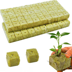 100 Stück Steinwolle Anzucht Würfel 2.5x2.5x2.5CM Rockwool Cube Anzuchtmatte Steinwolle Anbau Hydrokultur Umpflanzen für Bodenlose Anzucht Setzlinge Stecklinge Klonpflanzen