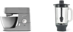 Procesor de alimente Kenwood Chef KVC3110S, bol de amestecare din oțel inoxidabil de 4,6 L Mama si Copilul Naty Shop Pachet cu accesoriu de amestecare din sticlă Chef 4,6 L, 1.000 W