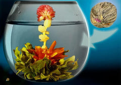 Flori de ceai âTHREE FLOWERâ 1 bucatÄ de ceai | Frunze de ceai verde - Flori de gÄlbenele - Flori de cresson european | Ideal pentru iubitorii de ceai | Ceai verde | Ceai de flori | 6G