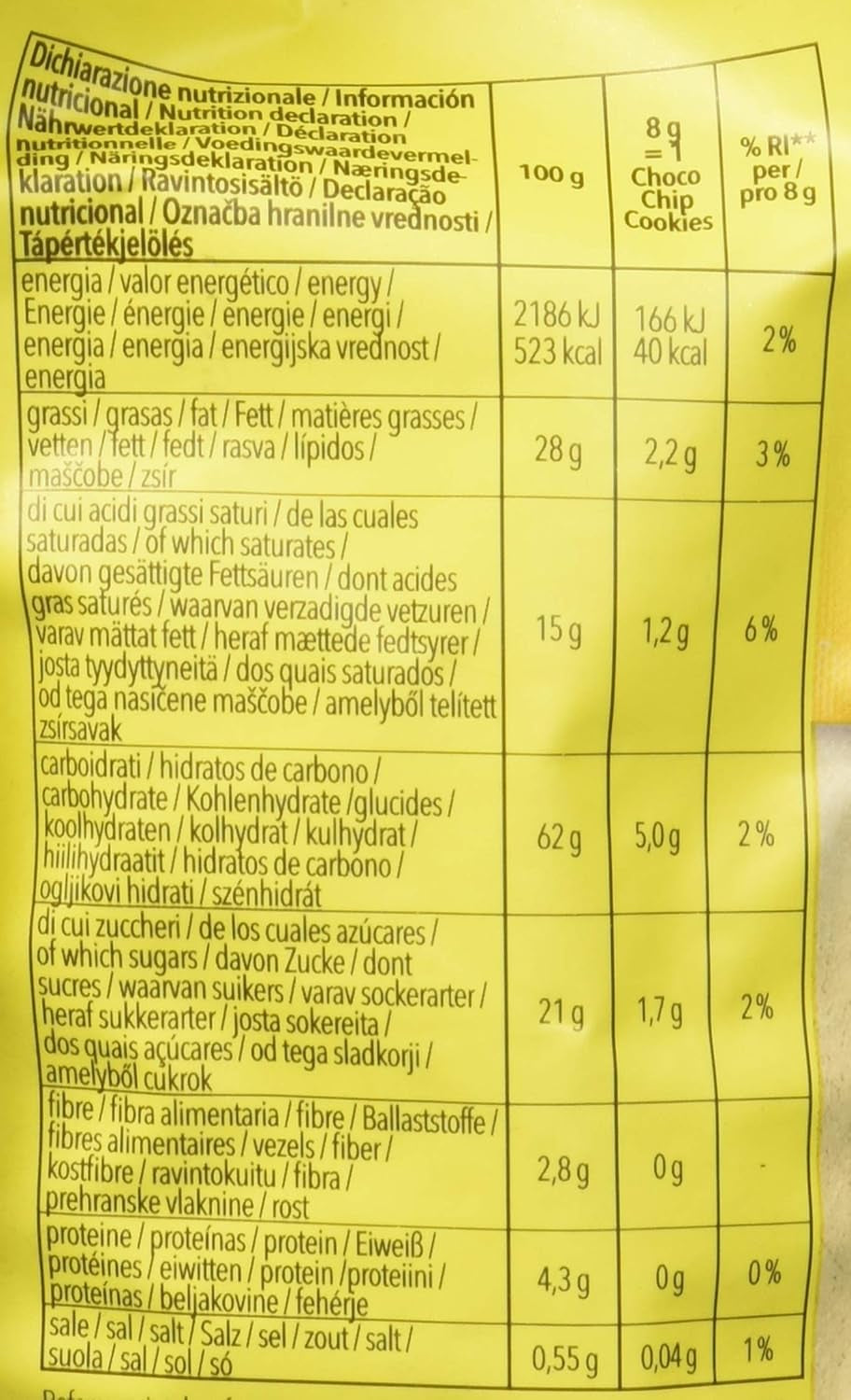 Fursecuri cu ciocolată fără gluten, 200g