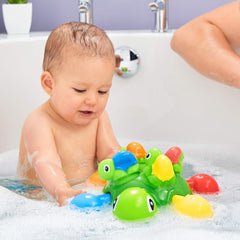 TOMY T72097 Familia de broaște țestoase, Distracție colorată pentru baie și învățare pentru cadă, piscină și bazin de înot, Jucărie pentru cadă, Jucărie de apă pentru cadă, Jucărie pentru bebeluși, Cadouri de naștere, De la 12 luni Jucarii Bebe Naty Shop