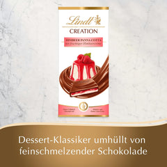 Lindt Chocolate Creation Raspberry Panna Cotta, Chocolate Gift, Chocolate Bar, 150g (Pack of 5)