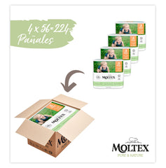 Diapers, size 3 (4-10 kg), 224 diapers (4 bags of 56 pieces)