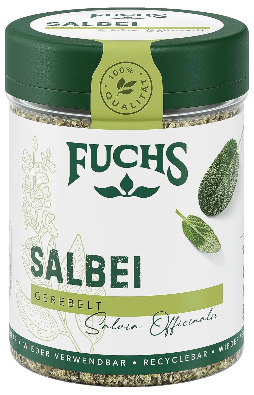 Fuchs, Sage, Sour note, delicately bitter for Ravioli or Gnocchi, 14 grams Condiments Naty Shop