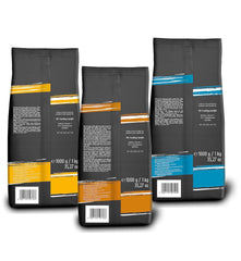 Pachet de cafea Der-Franz TOP 3 - Crema, Melange, Alune, Boabele întregi, 3 x 1000g