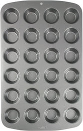 CSB111 Antihaftbeschichtete Mini-Muffinform Mit 24 Löchern Aus Karbonstahl, Edelstahl, Silver, 39.4 X 24.6 X 2.1 Cm Molds and trays for baking Naty Shop 39.4 X 24.6 X 2.1 Cm Einzeln
