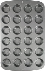 CSB111 Antihaftbeschichtete Mini-Muffinform Mit 24 Löchern Aus Karbonstahl, Edelstahl, Silver, 39.4 X 24.6 X 2.1 Cm Molds and trays for baking Naty Shop 39.4 X 24.6 X 2.1 Cm Einzeln