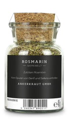 Ankerkraut Rosmarin Gewürz, gerebelt, dried, perfect for Kartoffeln, Essen mit Kartoffeln würzen, Kartoffelspalten, Wedges, Gitterkartoffeln würzen, 40g im Korkenglas