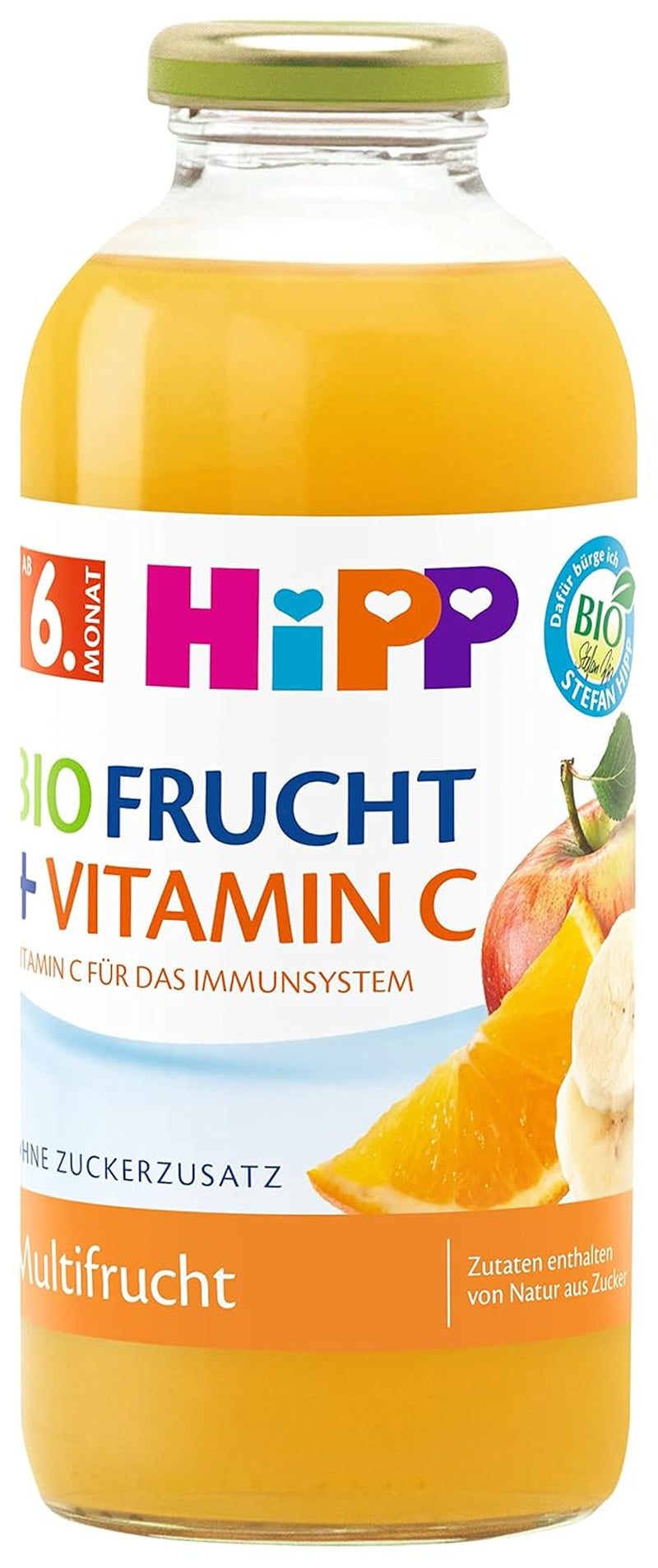 HiPP Multifruct with vitamin C, drink for babies from 6 months (6 x 0.5l), no added sugar, light and low acidity, best organic quality
