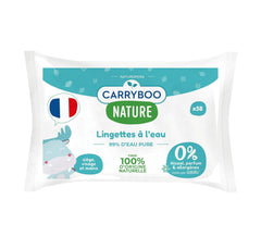 Baby wet wipes with water - fragrance and allergen free - 9 pieces - normal and sensitive skin - cleans and soothes - 100% natural fibers - made in France - 522 wipes