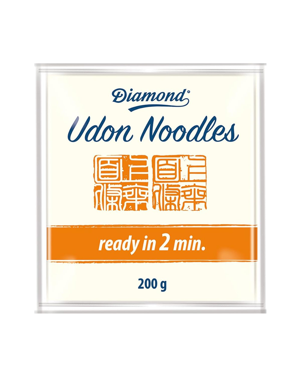 Udon noodles DIAMOND, quick and easy preparation, vegetarian, vegan - 1 x 200 g