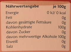 Erythritol, 1Er Pack (1 X 1 Kg) 1000 Gram Sweeteners Naty Shop