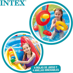 Intex Rainbow Ring Play Center - Children's above ground pool - Children's pool - 297 x 193 x 135 cm - For 3+ years 57453NP Multicolor 297x193x135 cm
