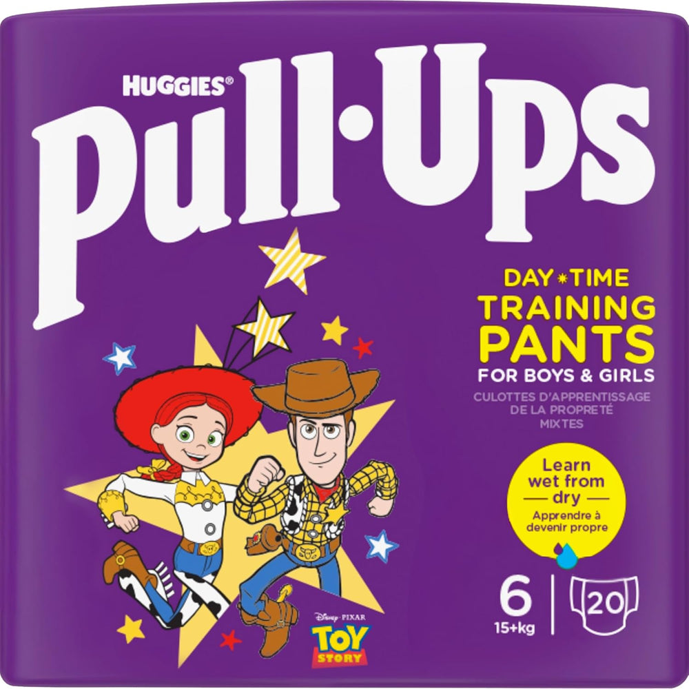 Huggies Pull-Up Trainer Day Diapers for Boys - 2-4 Years Size 6-7 Pull-Up Diapers (40 Pants) - Toilet Training Pants for Easy Toilet Training - Learn from Wet to Dry