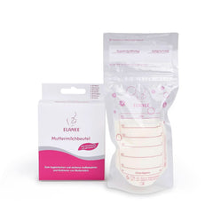 ELANEE Muttermilchbeutel, Aufbewahren & Einfrieren Von Muttermilch, Geschmackneutral Und Vorsterilisiert, Doppelter Sicherheitsverschluss, 20 Stück, Mit Standfuß (711-00) Baby Food and Breastfeeding Accessories Naty Shop