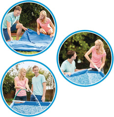 Piscină cu cadru metalic de 3 m x 76 cm cu pompă de filtrare, 4.485 litri, albastră, 305 x 76 cm, 28202UK