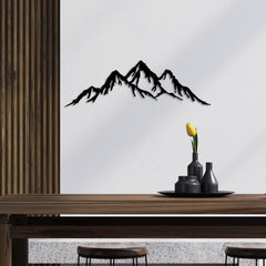 Accesoriu decorativ de perete din metal negru elegant, 70 x 22 cm | 100% metal (grosime 1,5 mm) | Montare ușoară pe perete | Perfect pentru un decor modern Statuete si sculpturi Naty Shop