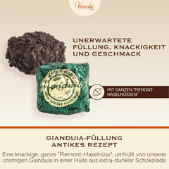 Venchi – Chocoviar Gianduia, pralines in a 1 kg bag, Gianduia chocolate produced exclusively with "Piedmont forest hazelnuts", gluten-free, without artificial colors and without preservatives