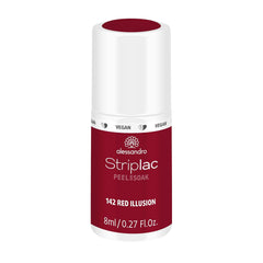Alessandro Striplac Red Ilusion UV nail polish – Delicate and long-lasting – Easy removal thanks to peel-off removal technology – Vegan and cruelty-free – 8 ml